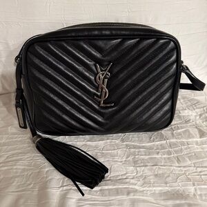 YSL Black Quilted Crossbody Bag